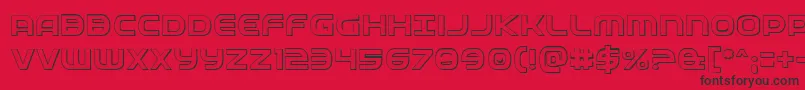 Fedservice3D Font – Black Fonts on Red Background