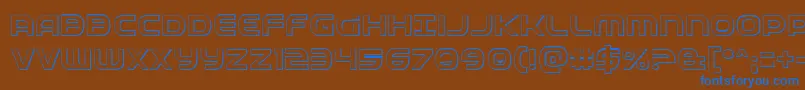 Fedservice3D Font – Blue Fonts on Brown Background