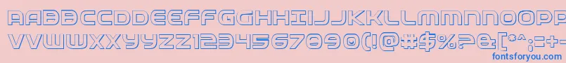 Fedservice3D Font – Blue Fonts on Pink Background