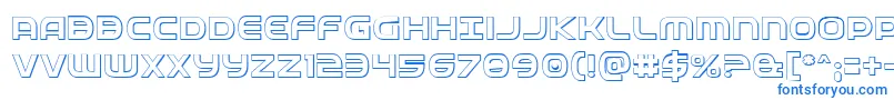 Czcionka Fedservice3D – niebieskie czcionki na białym tle