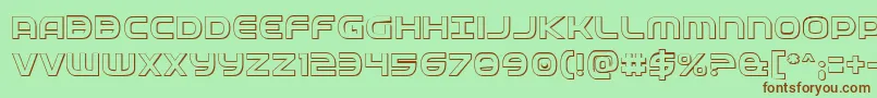 Fedservice3D Font – Brown Fonts on Green Background