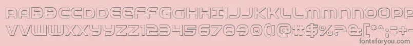 Fedservice3D Font – Gray Fonts on Pink Background