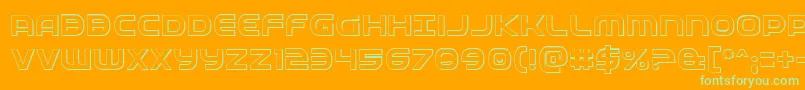 Fedservice3D Font – Green Fonts on Orange Background