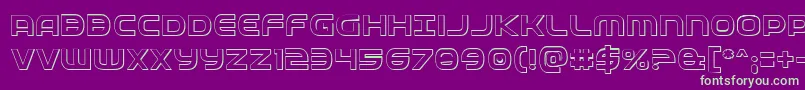 Шрифт Fedservice3D – зелёные шрифты на фиолетовом фоне