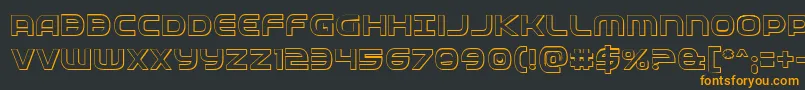 Fedservice3D Font – Orange Fonts on Black Background