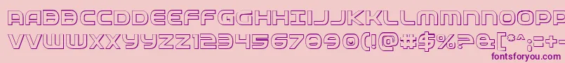 Fedservice3D-Schriftart – Violette Schriften auf rosa Hintergrund