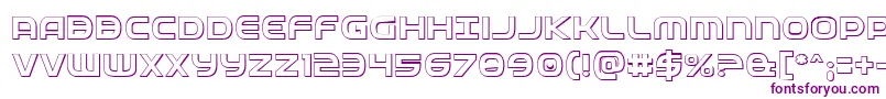 Fedservice3D-Schriftart – Violette Schriften auf weißem Hintergrund