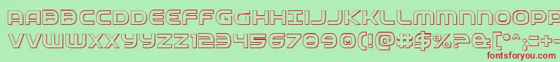 Fedservice3D Font – Red Fonts on Green Background