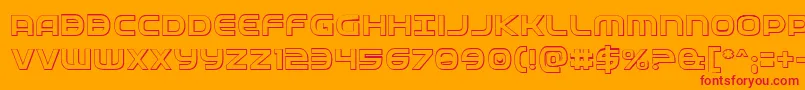 Fedservice3D Font – Red Fonts on Orange Background