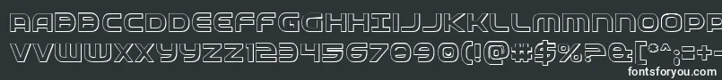 Шрифт Fedservice3D – белые шрифты