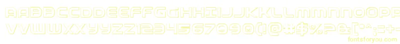 Czcionka Fedservice3D – żółte czcionki na białym tle