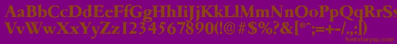 GarfeldserialXbold Font – Brown Fonts on Purple Background