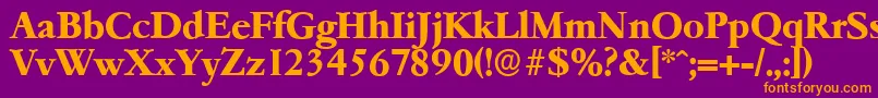 GarfeldserialXbold Font – Orange Fonts on Purple Background