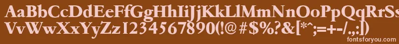 GarfeldserialXbold Font – Pink Fonts on Brown Background