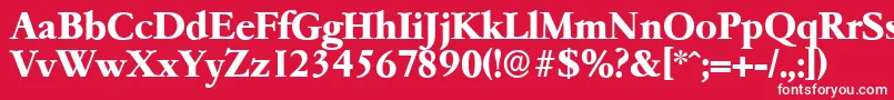 GarfeldserialXbold Font – White Fonts on Red Background