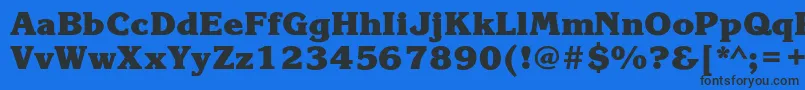 KorinnablackcHeavy Font – Black Fonts on Blue Background