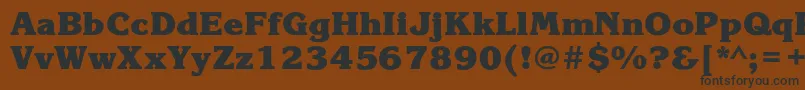 KorinnablackcHeavy Font – Black Fonts on Brown Background