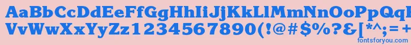 More about KorinnablackcHeavy Font KorinnablackcHeavy Font – Blue Fonts on Pink Background