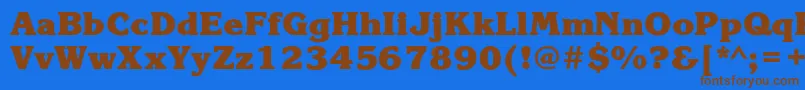 KorinnablackcHeavy-fontti – ruskeat fontit sinisellä taustalla