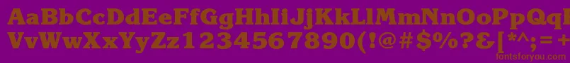 KorinnablackcHeavy Font – Brown Fonts on Purple Background