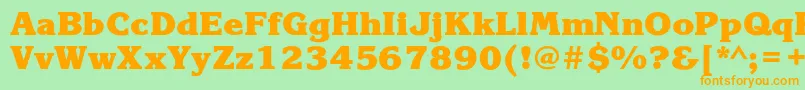 Police KorinnablackcHeavy – polices orange sur fond vert