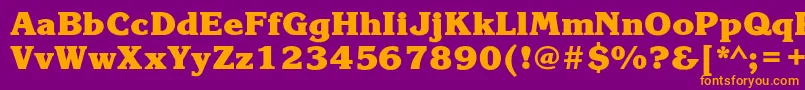 KorinnablackcHeavy Font – Orange Fonts on Purple Background