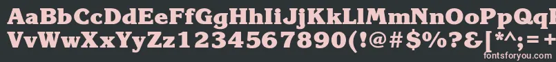 KorinnablackcHeavy Font – Pink Fonts on Black Background
