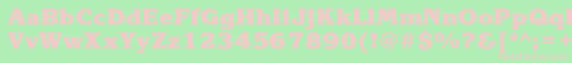 KorinnablackcHeavy Font – Pink Fonts on Green Background