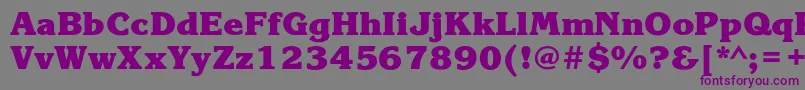 KorinnablackcHeavy Font – Purple Fonts on Gray Background