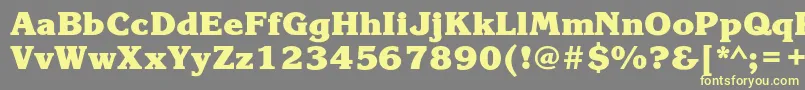 KorinnablackcHeavy Font – Yellow Fonts on Gray Background