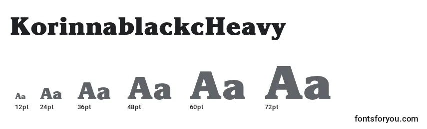 KorinnablackcHeavy Font Sizes
