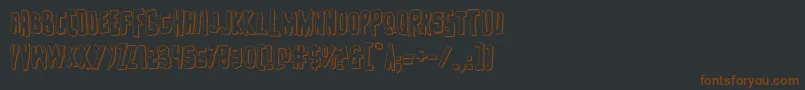 Zakenstein3D Font – Brown Fonts on Black Background