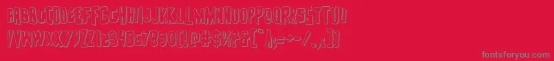 Zakenstein3D Font – Gray Fonts on Red Background