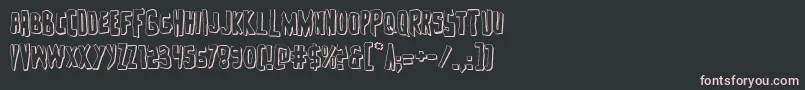 Zakenstein3D Font – Pink Fonts on Black Background