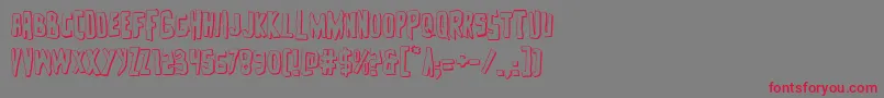 Zakenstein3D Font – Red Fonts on Gray Background