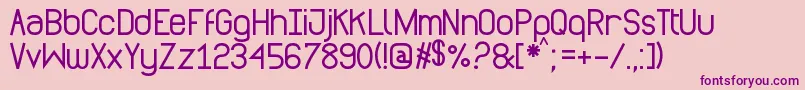 SantiagoSansSt Font – Purple Fonts on Pink Background