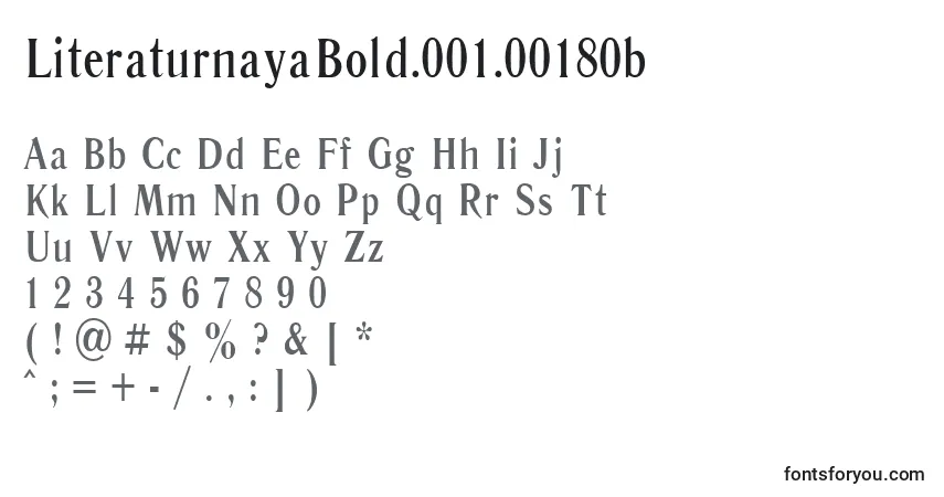 Schriftart LiteraturnayaBold.001.00180b – Alphabet, Zahlen, spezielle Symbole