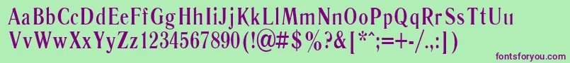 LiteraturnayaBold.001.00180b Font – Purple Fonts on Green Background