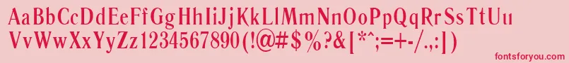 LiteraturnayaBold.001.00180b Font – Red Fonts on Pink Background