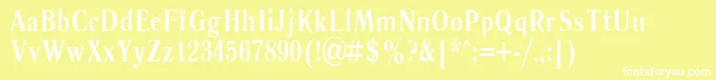 LiteraturnayaBold.001.00180b Font – White Fonts on Yellow Background