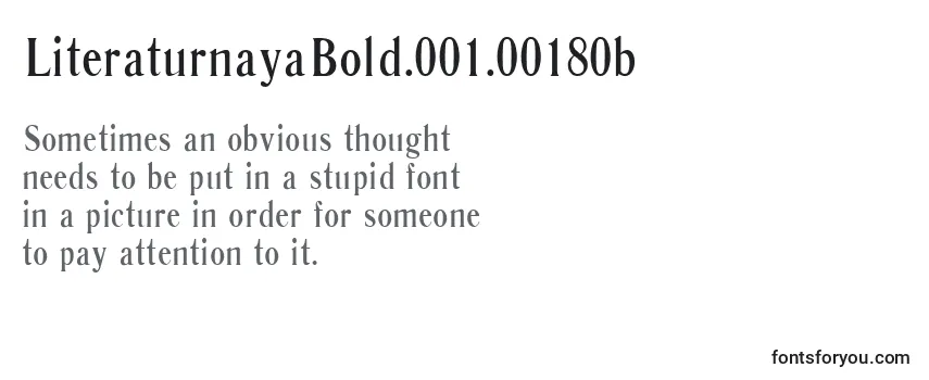 Review of the LiteraturnayaBold.001.00180b Font