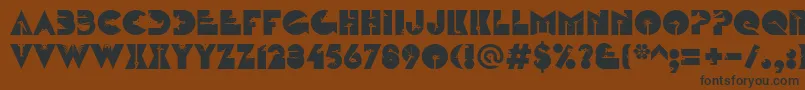 Więcej informacji o czcionce LinotypezootypeAlternate Czcionka LinotypezootypeAlternate – czarne czcionki na brązowym tle