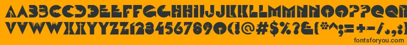 Czcionka LinotypezootypeAlternate – czarne czcionki na pomarańczowym tle