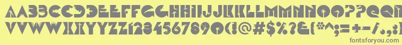 LinotypezootypeAlternate Font – Gray Fonts on Yellow Background