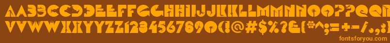 Шрифт LinotypezootypeAlternate – оранжевые шрифты на коричневом фоне