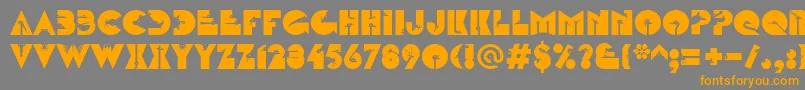 LinotypezootypeAlternate Font – Orange Fonts on Gray Background