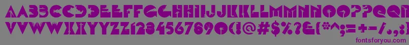 LinotypezootypeAlternate Font – Purple Fonts on Gray Background