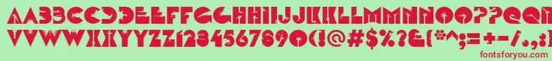 LinotypezootypeAlternate Font – Red Fonts on Green Background