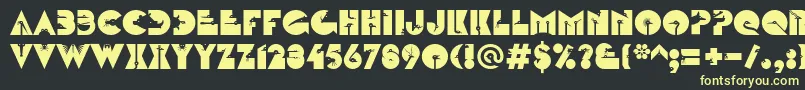 LinotypezootypeAlternate Font – Yellow Fonts on Black Background