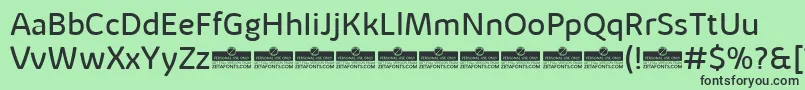 KabrioAlternateBookTrial Font – Black Fonts on Green Background